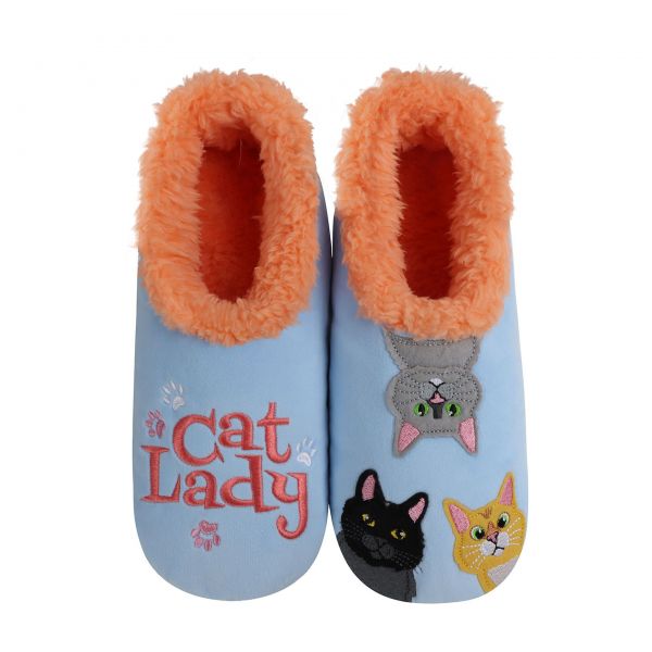 Papuci de casa Snoozies Cat lady 