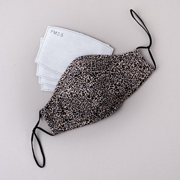 Masca Snoozies 3 straturi model leopard cu 4 filtre de rezerva incluse