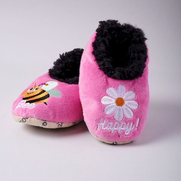 Papuci de casa Snoozies copii model Albinuta