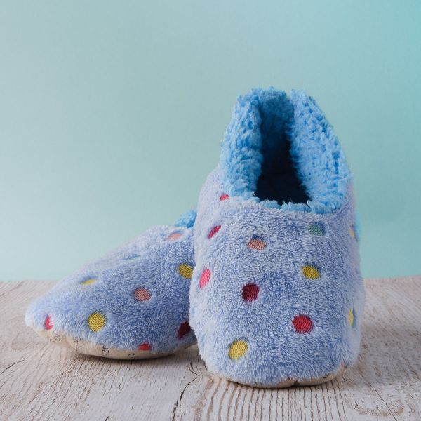 Papuci de casa Snoozies buline-38.5-41-Albastru