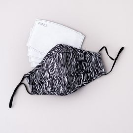 Masca Snoozies 3 straturi model zebra cu 4 filtre de rezerva incluse